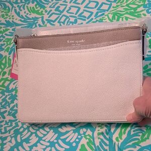 Kate Spade Cream and Tan Clutch. New With Tags!